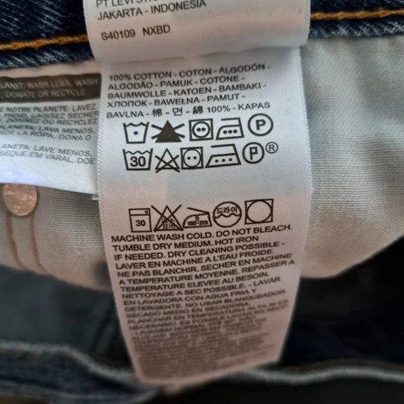 Levi's 505 Regular Fit Blue Jeans 34W x 32L - Picture 8 of 9